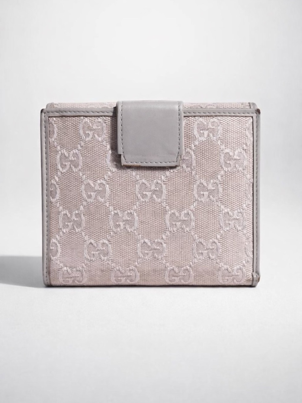 Gucci lilac GG Canvas Compact Fold Wallet